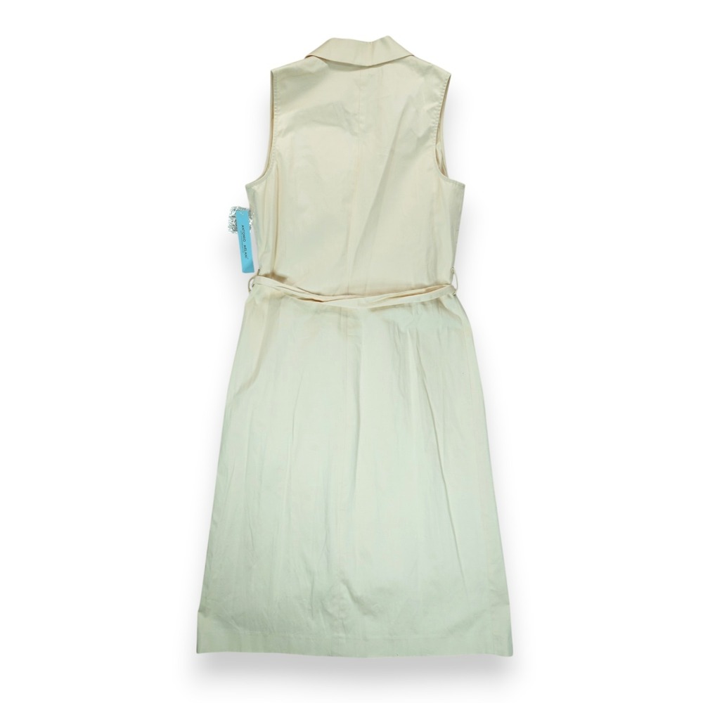 NWT Antonio Melani Sleeveless Dress Samantha Model Belted Size 6 ~ Ivory - Picture 2 of 4